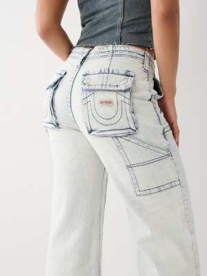 Baggy Jeans True Religion Bobbi Utility Baggy Azules Claro | 29AVZNJGP