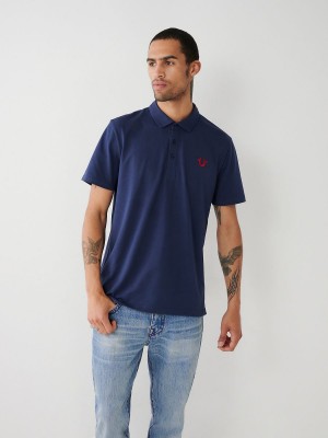 Camisas True Religion Logo Polo Navy/Sapphire | 30FZRCSIM