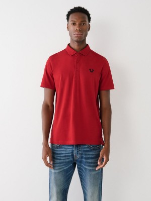 Camisas True Religion Logo Polo Rojas | 97NCZQUWM