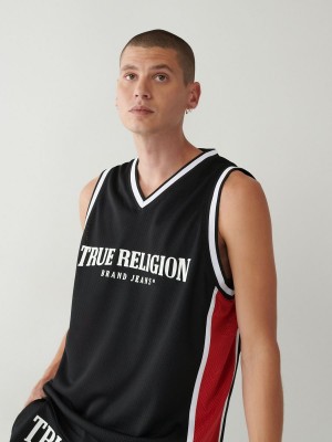 Camiseta Tirantes True Religion Mesh Jersey Negras | 30YNWGHAP