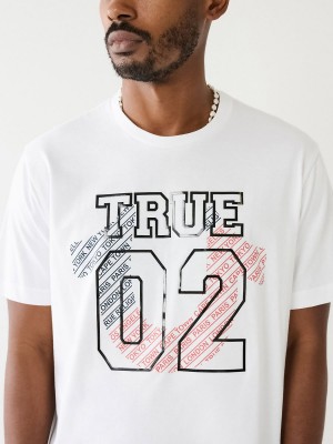 Camiseta True Religion 02 Logo Blancas | 57ERVXBZF