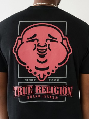 Camiseta True Religion Big Buddha Crew Neck Negras | 30HAEWJPG