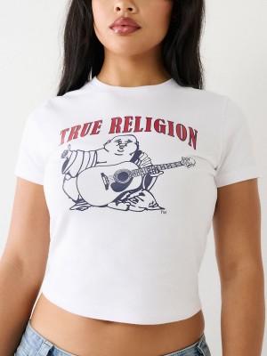 Camiseta True Religion Buddha Baby Blancas | 13HQSJCVB