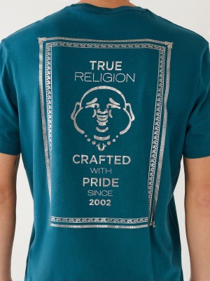 Camiseta True Religion Buddha Logo Agave | 65ODAZGMQ