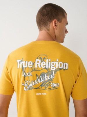 Camiseta True Religion Buddha Logo Amarillo | 02FPVKWDO