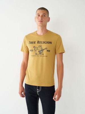 Camiseta True Religion Buddha Logo Amarillo | 09QTPOAMV