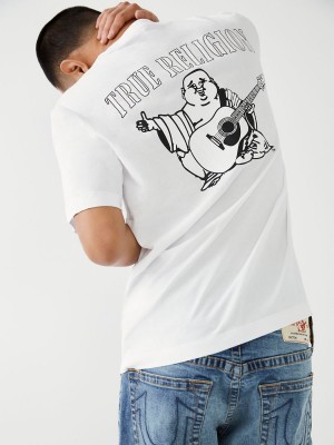 Camiseta True Religion Buddha Logo Blancas | 35FNLDVWA