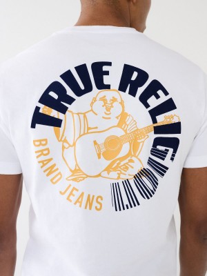 Camiseta True Religion Buddha Logo Crew Blancas | 84LTASOIF