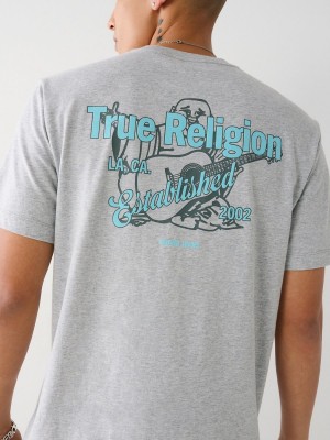 Camiseta True Religion Buddha Logo Gris | 03SEYJICX