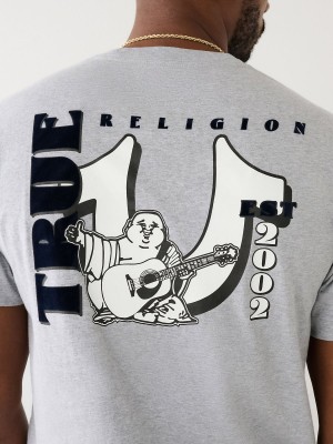 Camiseta True Religion Buddha Logo Gris | 12KXRLBYD