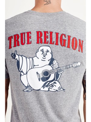 Camiseta True Religion Buddha Logo Gris | 92YRUIFEN