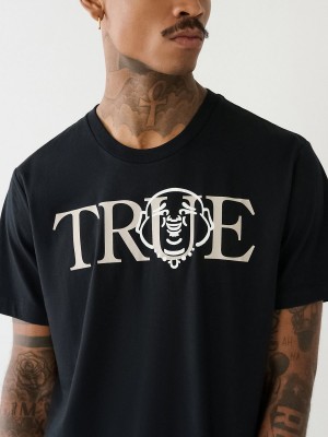 Camiseta True Religion Buddha Logo Negras | 35QFHNBZC