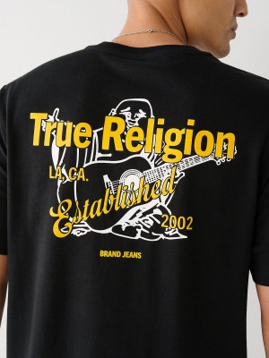 Camiseta True Religion Buddha Logo Negras | 43JALSEDU