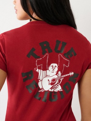 Camiseta True Religion Crystal Buddha V Rojas | 59FDSBUQH