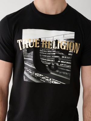 Camiseta True Religion Estampadas Negras | 23HINOKFG