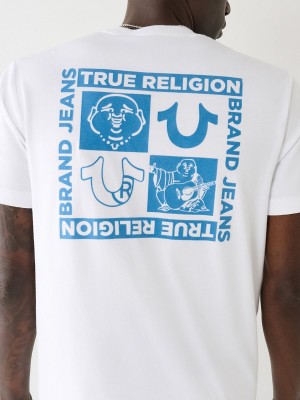 Camiseta True Religion Horseshoe Logo Blancas | 61CWKSHEJ