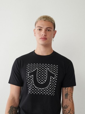 Camiseta True Religion Horseshoe Logo Negras | 70IQGUDJY