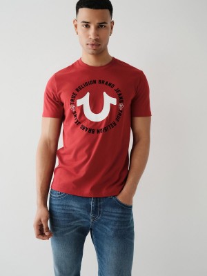 Camiseta True Religion Horseshoe Logo Rojas | 39MJQIRLH