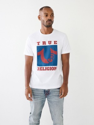 Camiseta True Religion Logo Blancas | 14JITEPHO