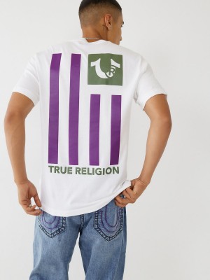 Camiseta True Religion Logo Blancas | 34JZMRTOF