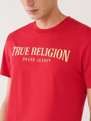 Camiseta True Religion Logo Red/Tangerine | 04XUFPHZO