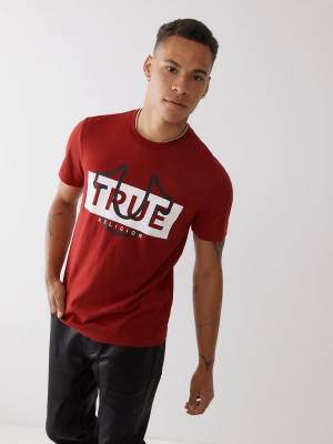 Camiseta True Religion Logo Rojas | 92AMVFTER