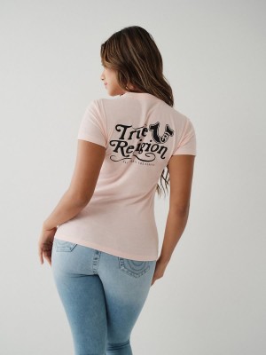 Camiseta True Religion Logo Venice Beach | 04RKEPAHO