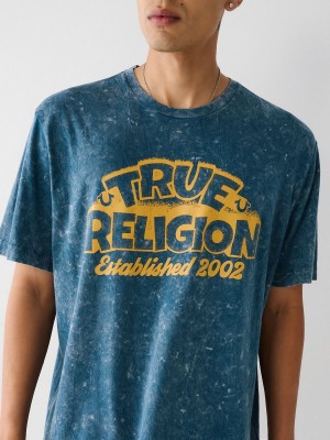 Camiseta True Religion Relaxed Azules | 08MJFRIOW