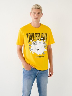 Camiseta True Religion Shoey Cloud Estampadas Relaxed Honeysuckle | 82BNQAIZK