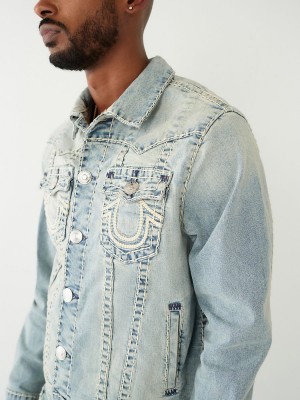 Chaqueta True Religion Jimmy Super T Rope Stitch Denim Denim | 48CDTPEBM