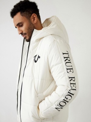 Chaqueta True Religion Panel Puffer Blancas | 45NOFDAWP