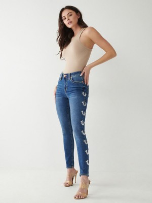 Jeans Skinny True Religion Jennie Mid Rise Curvy Azules | 27ONXTYBJ