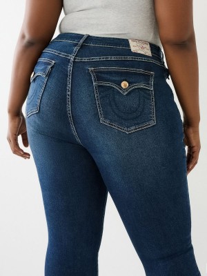 Jeans Skinny True Religion Plus Jennie Mid Rise Flap Verde Menta | 47ABMOCFY