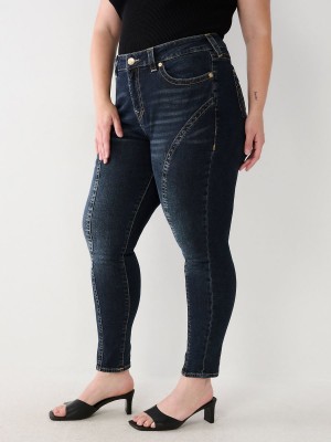 Jeans Skinny True Religion Plus Jennie Mid Rise Curvy Hydrangea | 26ASOYUGL