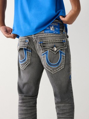 Jeans Skinny True Religion Rocco Double Raised Hs Super T Gris Azules | 67OLDUWMV