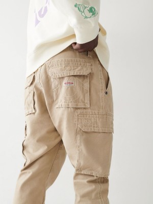 Pantalones Jogger True Religion Big T Cargo Beige | 09BYMLPTX