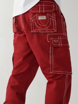 Pantalones Jogger True Religion Big T Cargo Rojas | 58ZIHAGTM