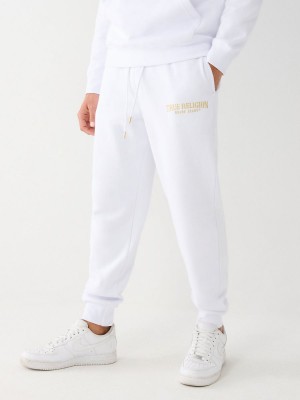 Pantalones Jogger True Religion Logo Blancas | 47EVSJROU