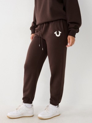 Pantalones Jogger True Religion Logo Relaxed MOCHA | 69MISYQAF