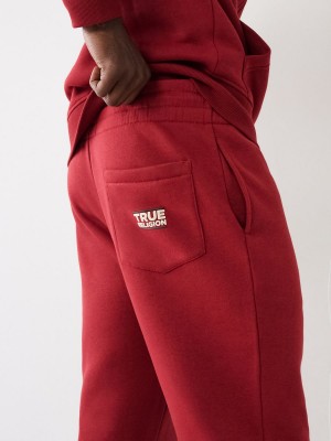 Pantalones Jogger True Religion Logo Rojas | 48JKZNLHP