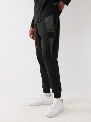 Pantalones Jogger True Religion Panel Logo Negras | 13MJHVOFU