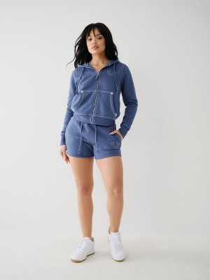 Short True Religion Big T Sweat Azul Marino | 81TBJIWKE