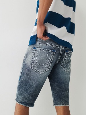 Short True Religion Ricky Super T Stitch Directo Azules | 32ROAQLSY