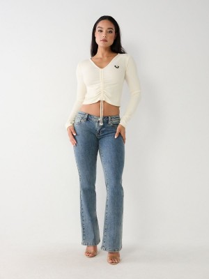 Straight Jeans True Religion Low Rise Azules | 58SJECZUN