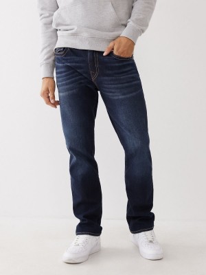 Straight Jeans True Religion Ricky Azules Oscuro | 93CTQLUKS