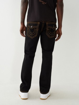 Straight Jeans True Religion Ricky Big T Negras | 52FTYQKZI