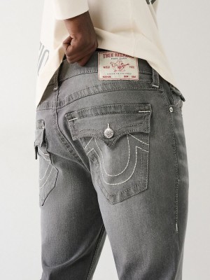 Straight Jeans True Religion Ricky Big T Stitch Gris | 51YPCUBJM