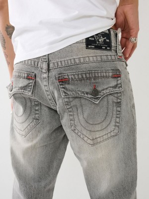 Straight Jeans True Religion Ricky Big T Flap Gris Azules | 48CUYVKZL