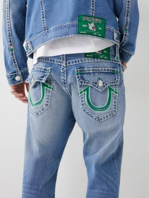 Straight Jeans True Religion Ricky Double Raised Hs Super T Azules | 56VJBZISW