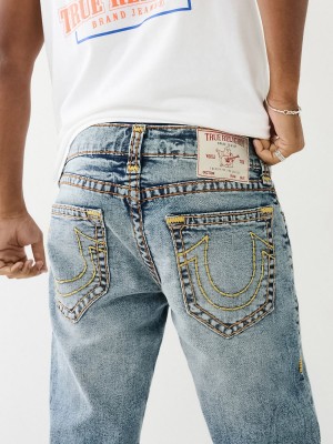 Straight Jeans True Religion Ricky Faded Super T Azules | 19ERBTUVO